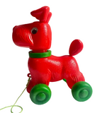 Plastic pull-along Dog