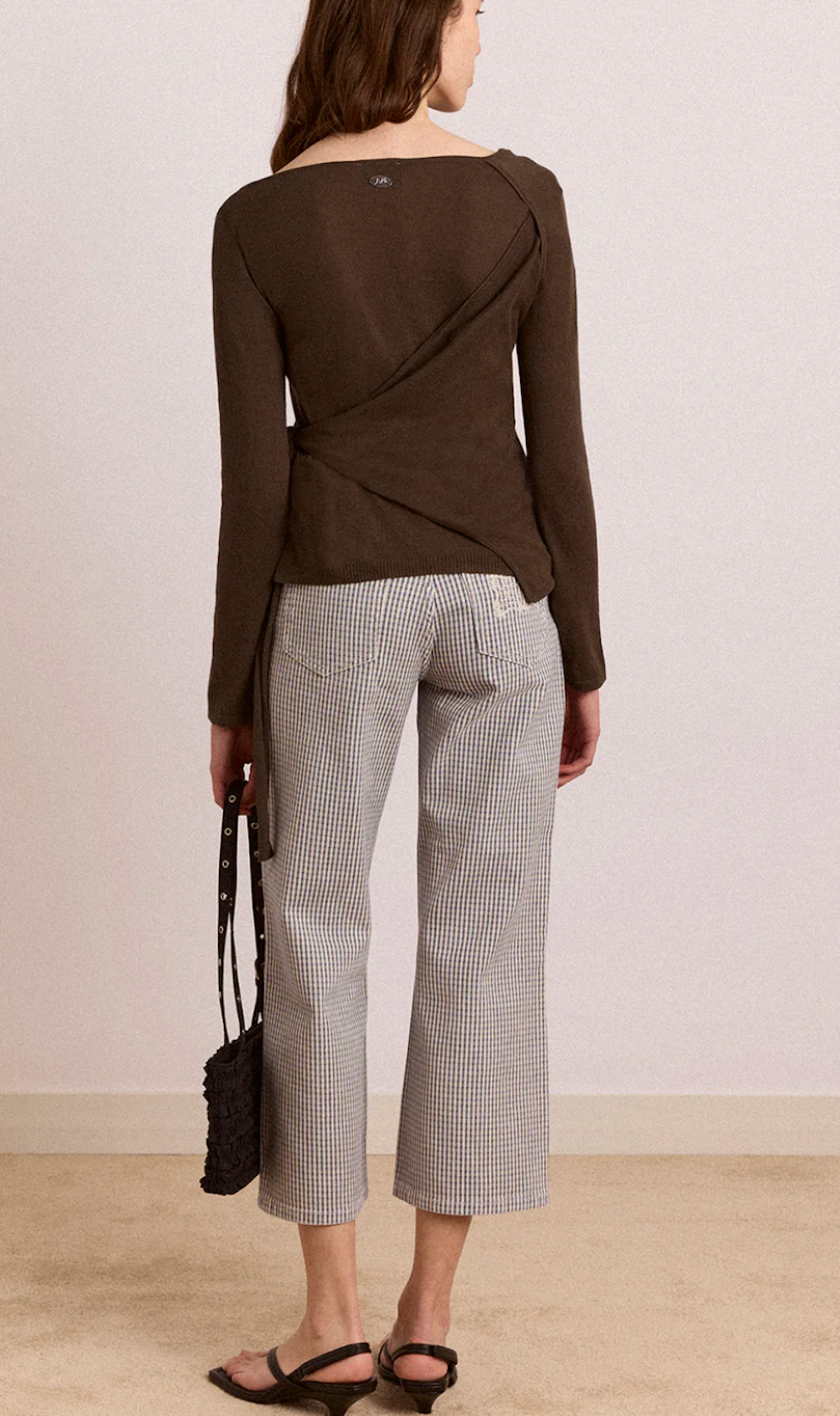 Micro Check Capri Jeans