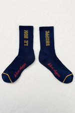 Load image into Gallery viewer, Preppy Socks Navy / Gold
