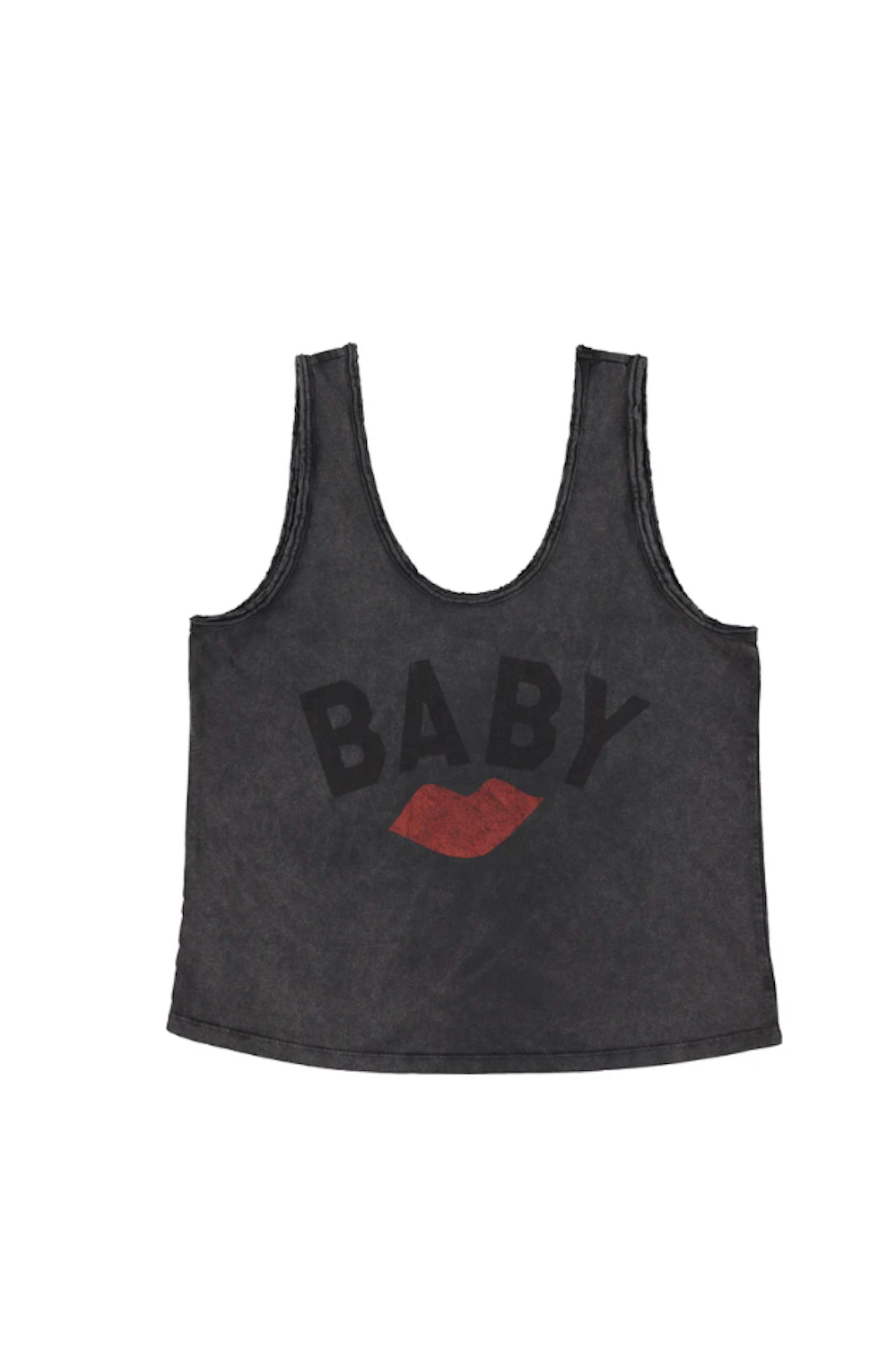 Sleeveless Top Baby Lip Print
