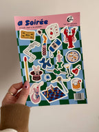 Soiree A5 sticker sheet