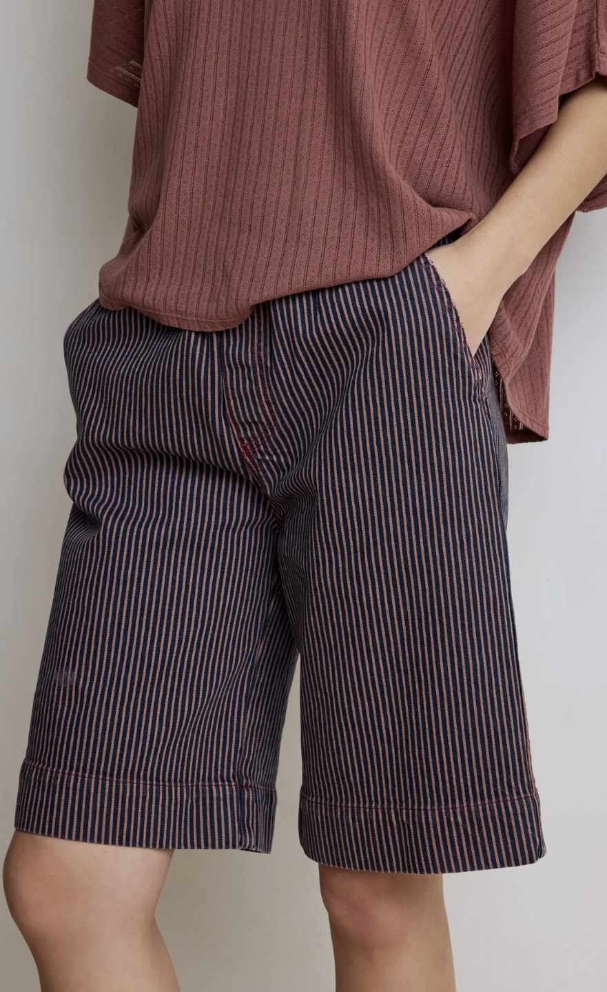Stripe Jimmy Cotton Shorts