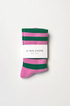 Wide Wally Socks (wholesale): WIDE/ PINK GREEN