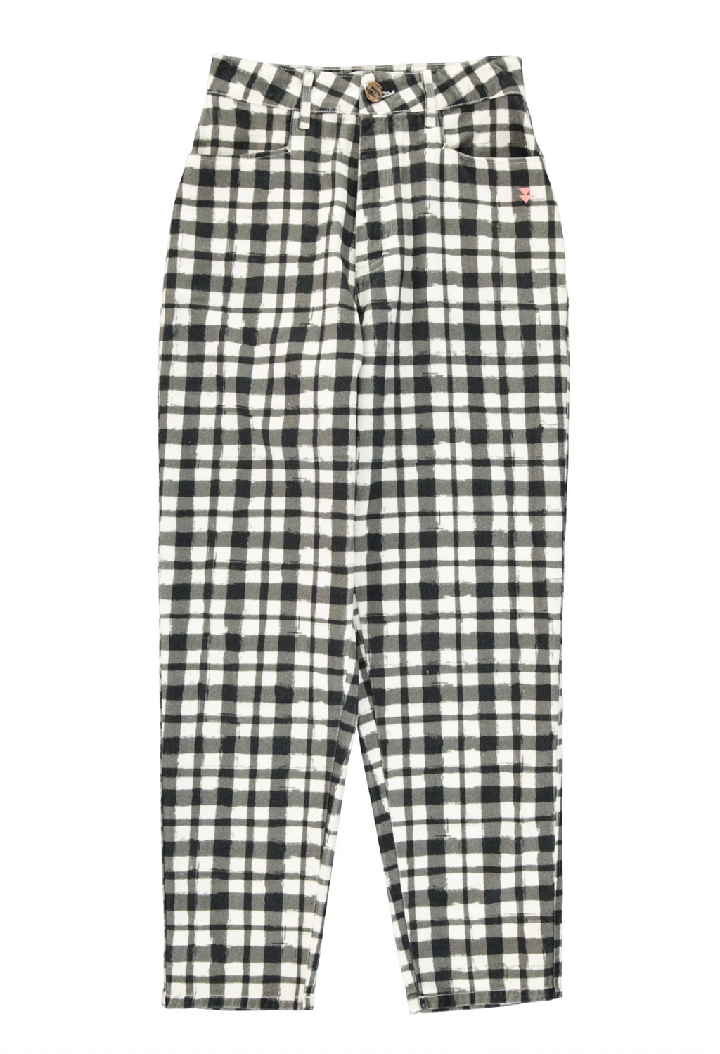 Black Check Trousers