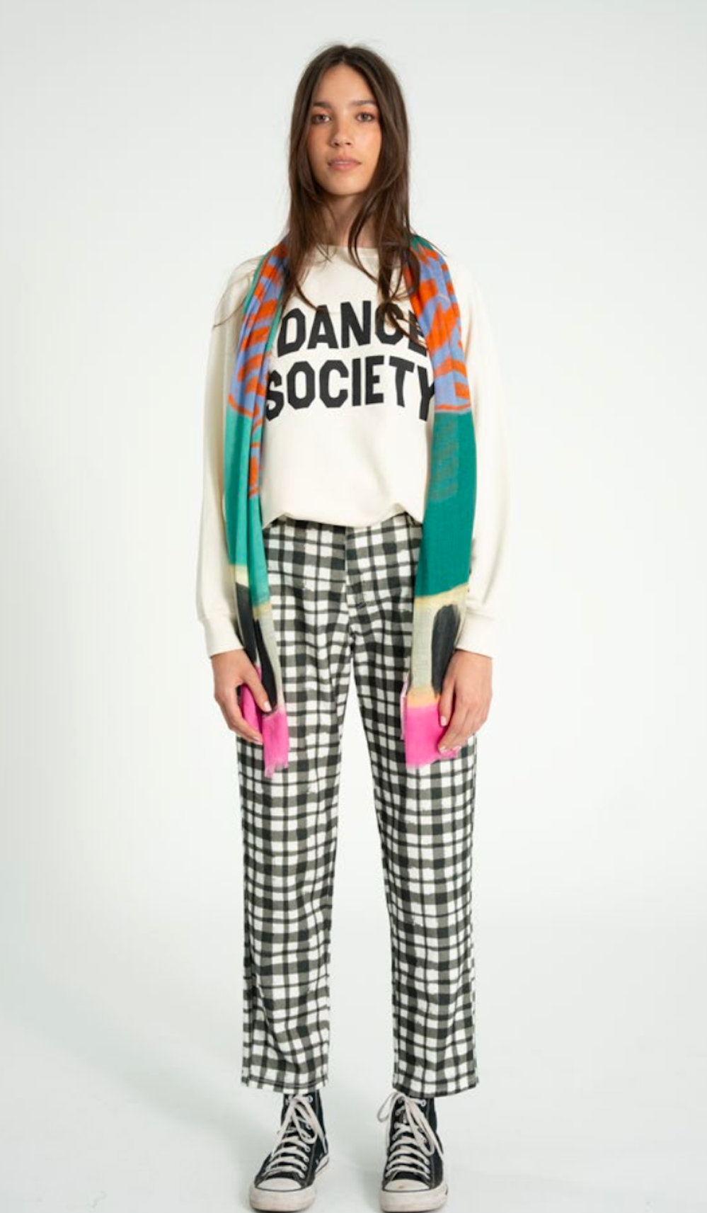 Black Check Trousers