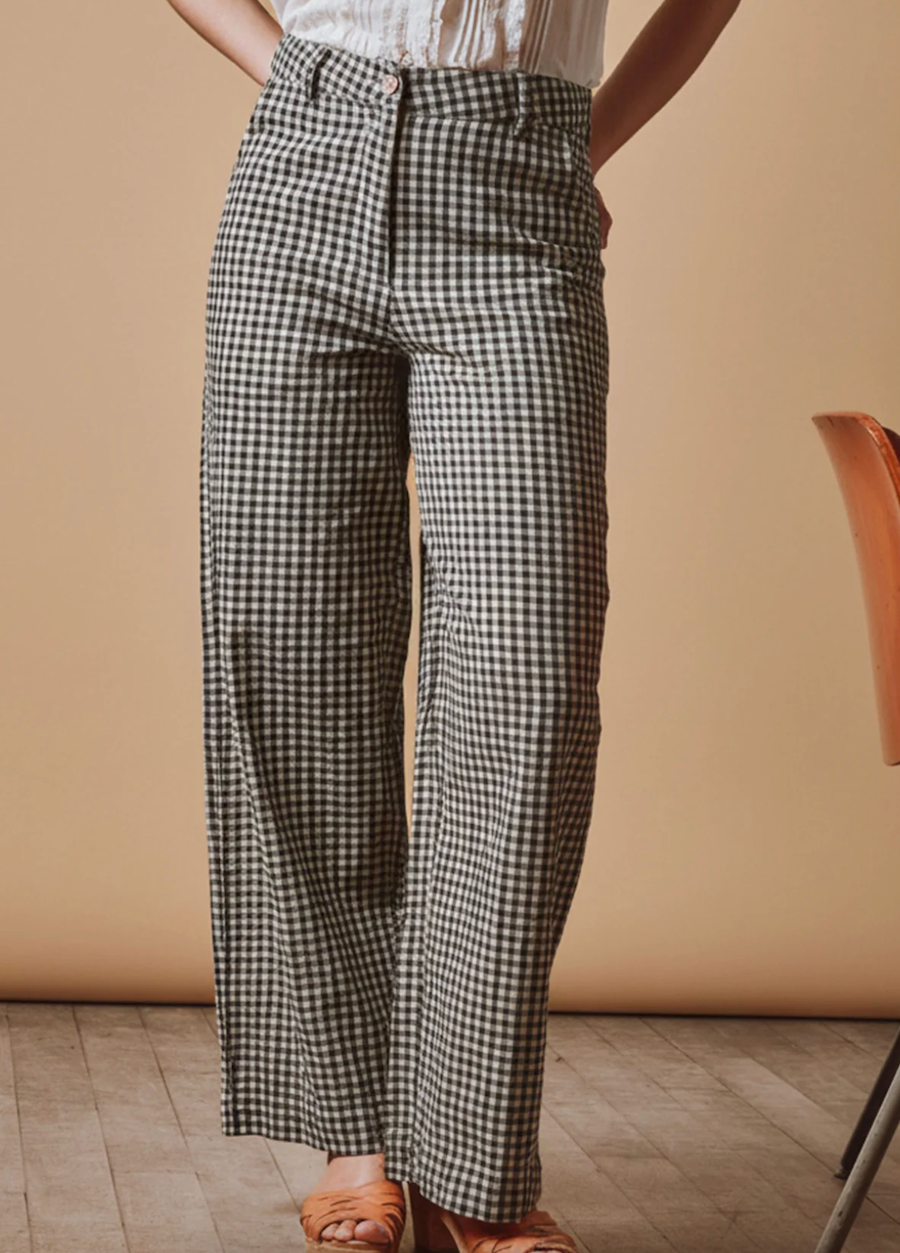 Black Check Vichy Trousers