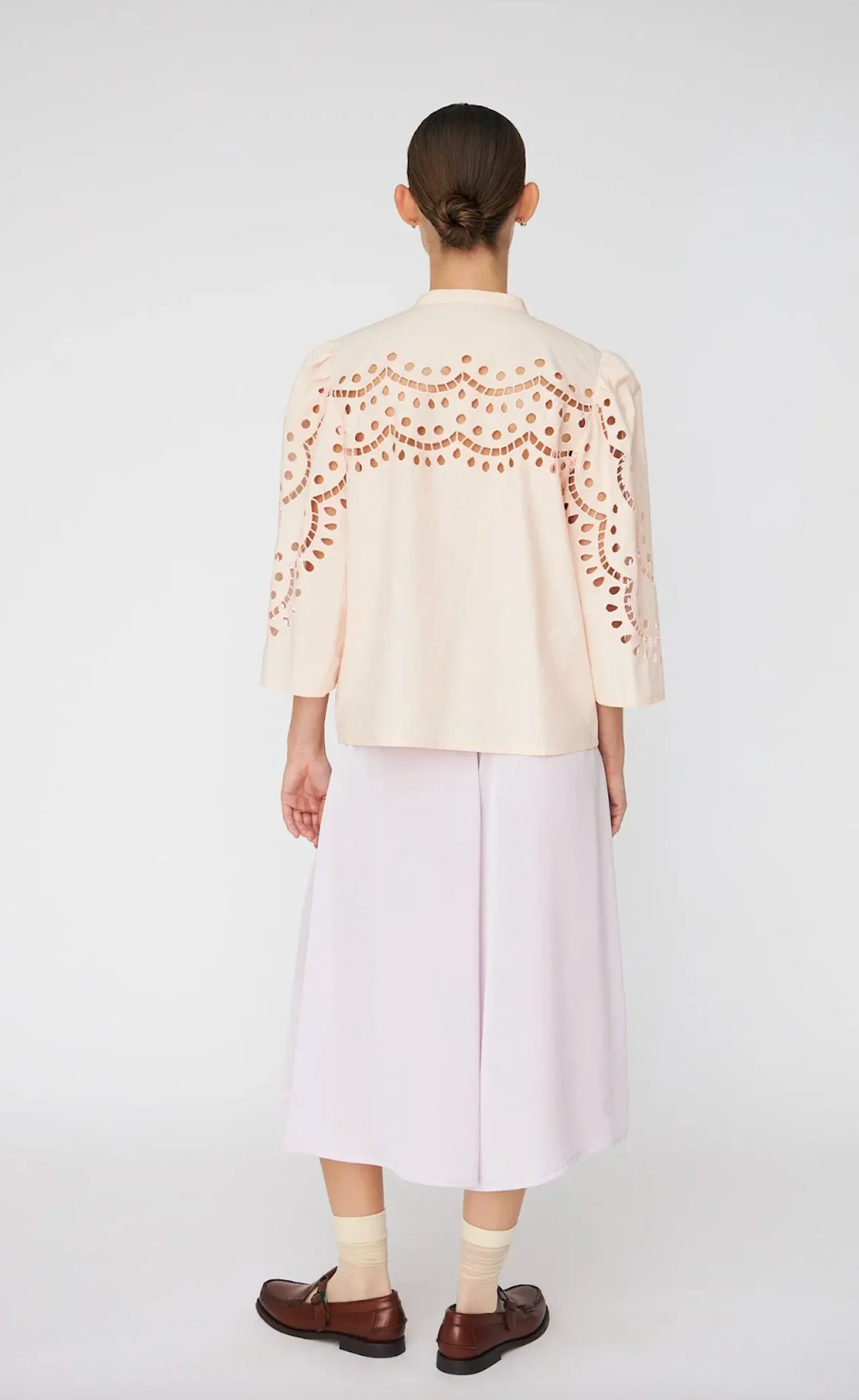 Powder Broderie Blouse