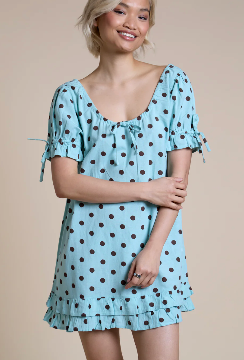 Polkadot Blue Baby Dress