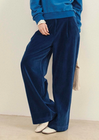 Royal Blue Velvet Trousers