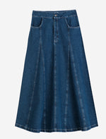 Load image into Gallery viewer, Denim Panelled Skirt
