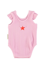 Lilac  Sleeveless Bodysuit Red Print