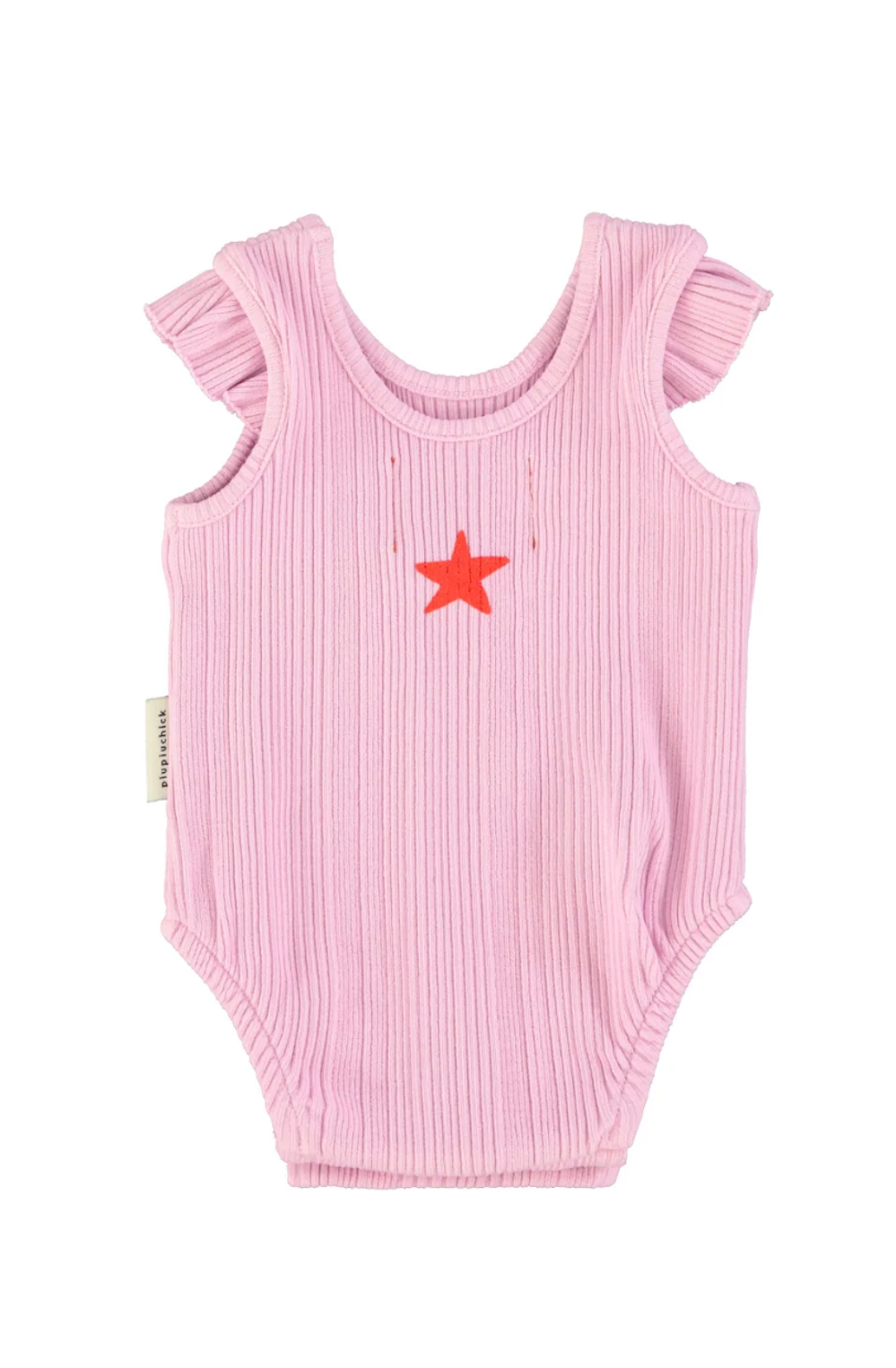 Lilac  Sleeveless Bodysuit Red Print