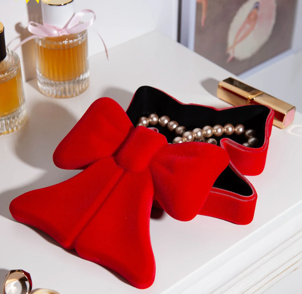 Velvet Bow Jewels Box