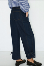 Lace Cutlines Denim Trousers