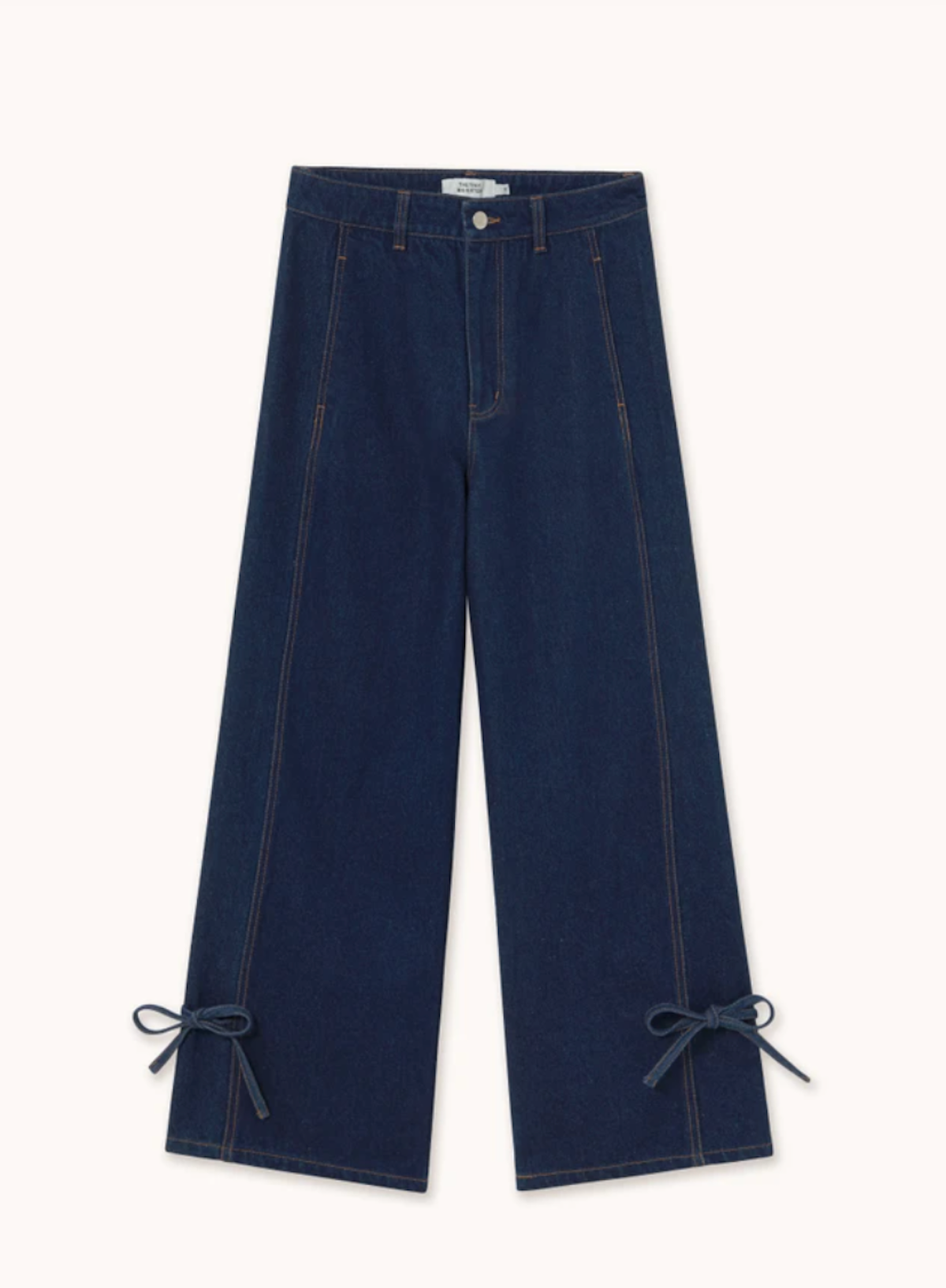 Lace Cutlines Denim Trousers