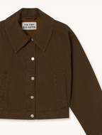 Boxy Striped Denim Jacket