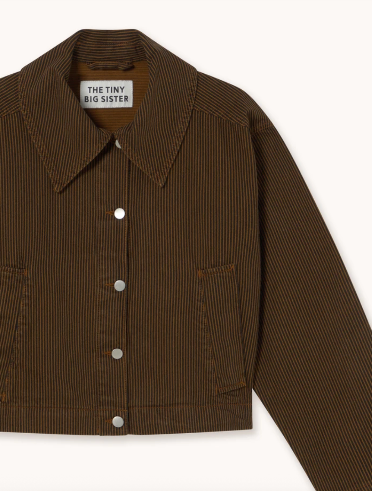 Boxy Striped Denim Jacket