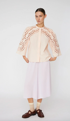 Powder Broderie Blouse