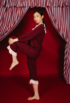 Burgundy Ruffle Pyjamas