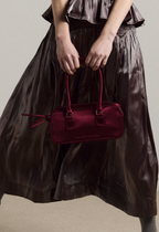 Benny Mini Maroon Bowler Bag