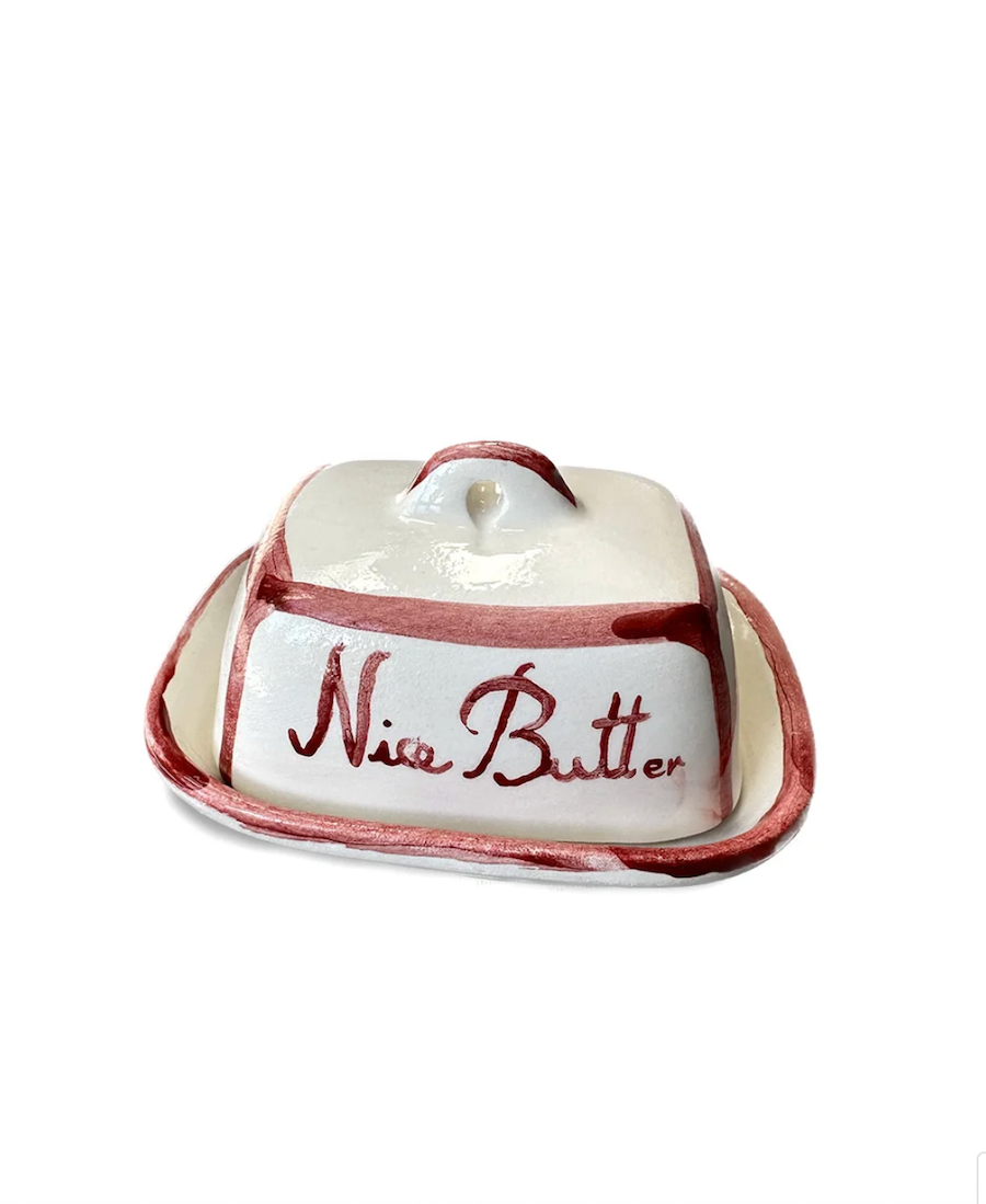 "Nice Butt" Red Butter Dish