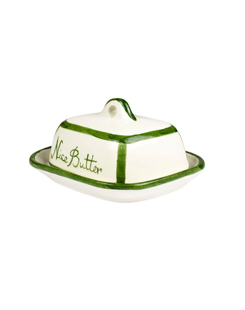 "Nice Butt" Green Butter Dish
