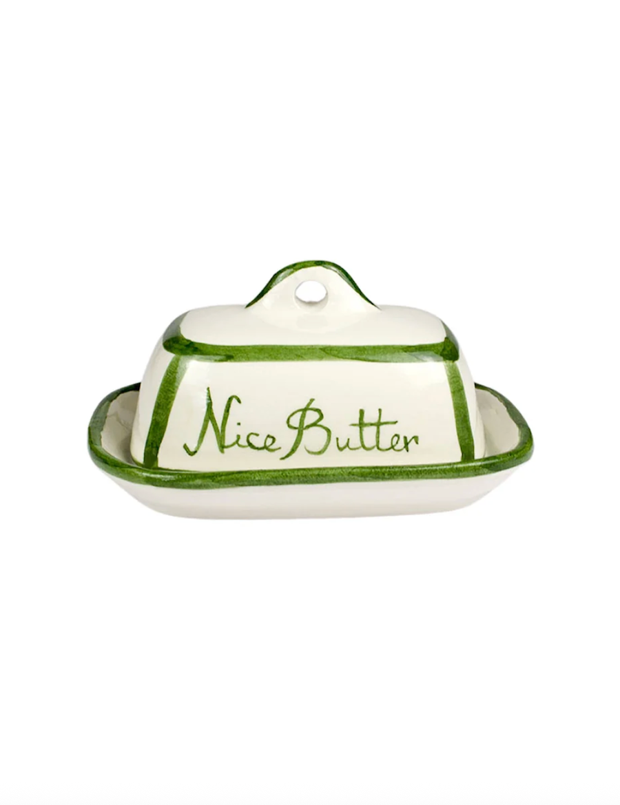"Nice Butt" Green Butter Dish