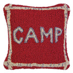 Camp Hand Hooked Wool Pillow