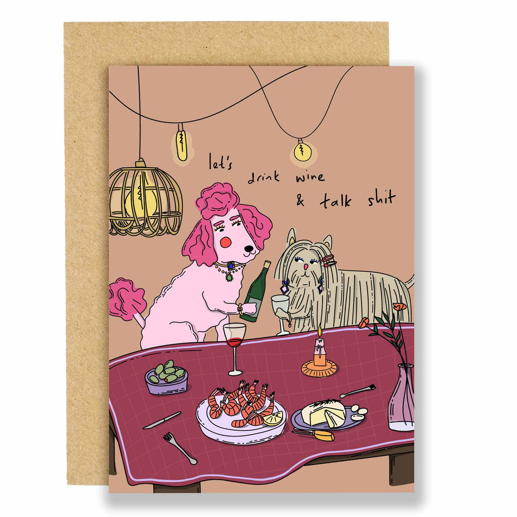 Let's drink wine Card