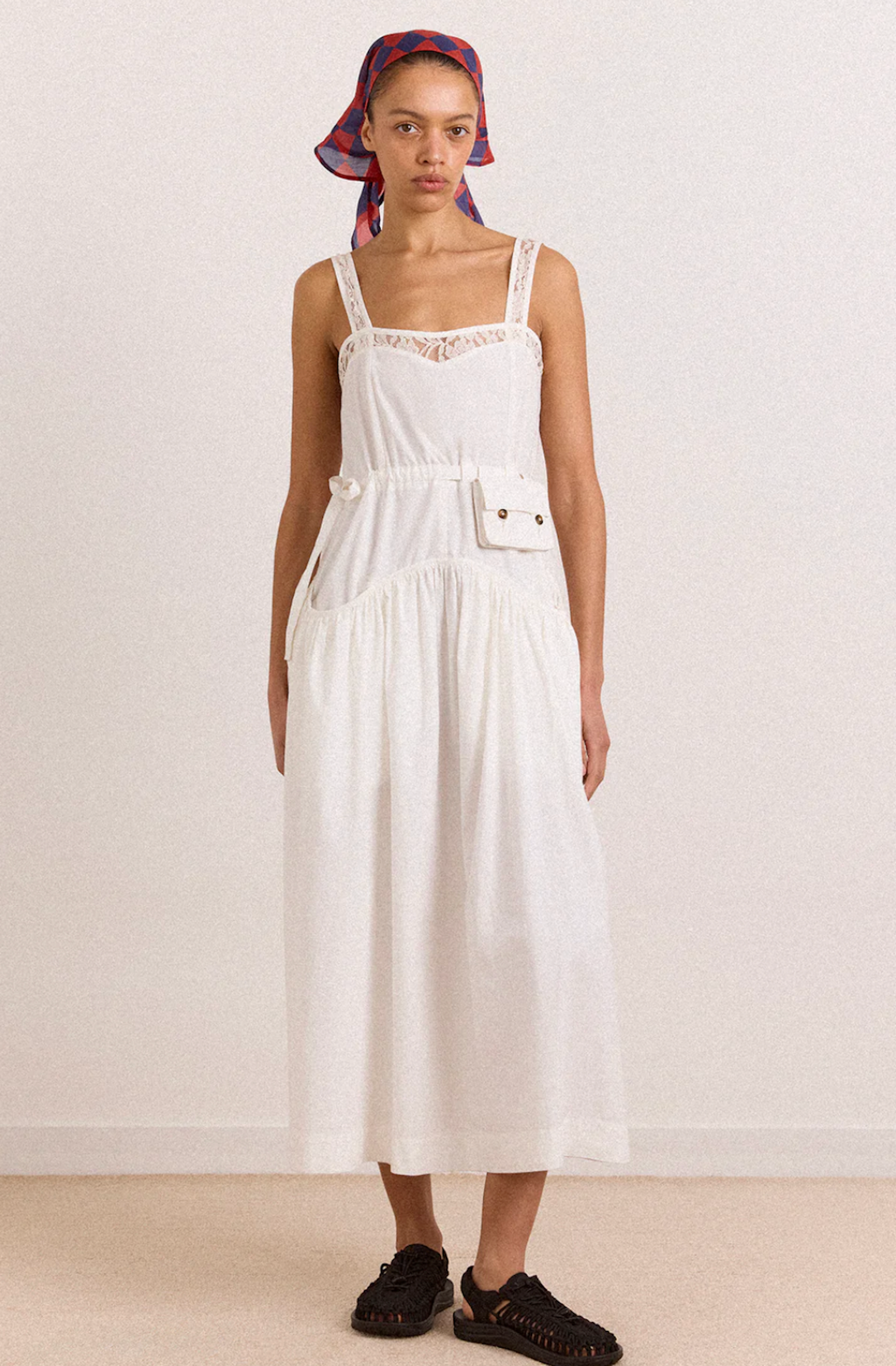 Campbell Midi White Dress