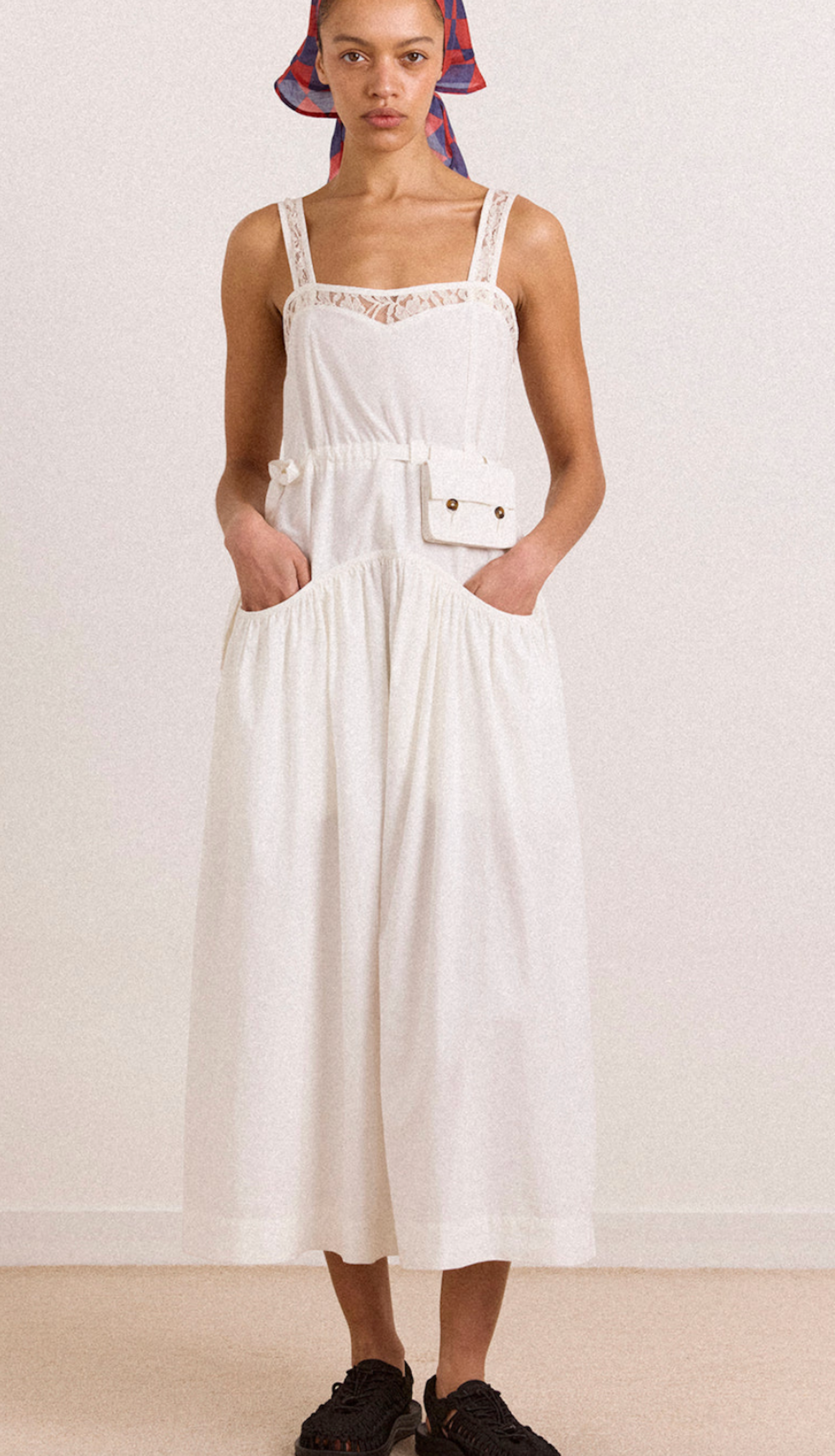 Campbell Midi White Dress