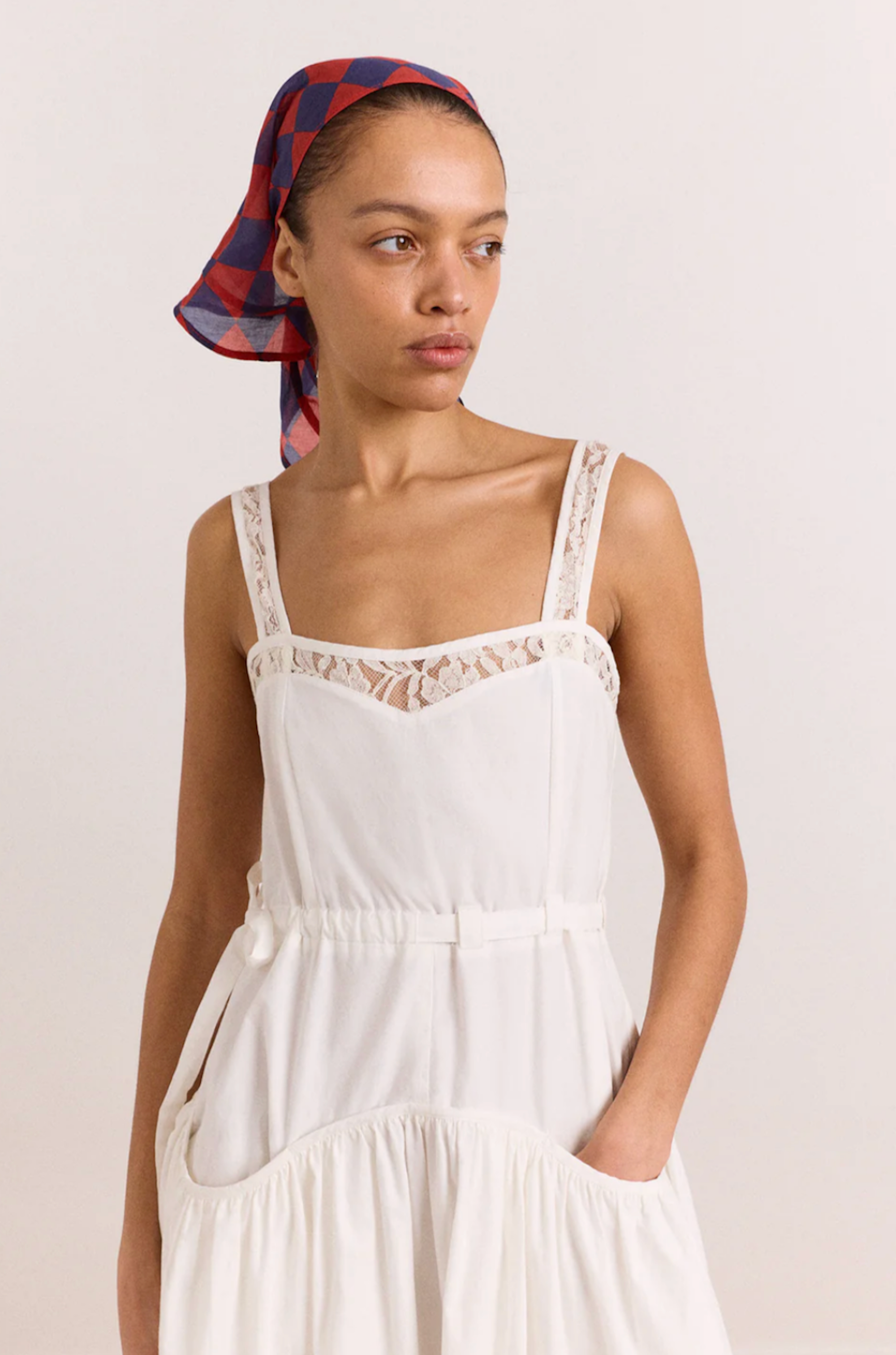 Campbell Midi White Dress