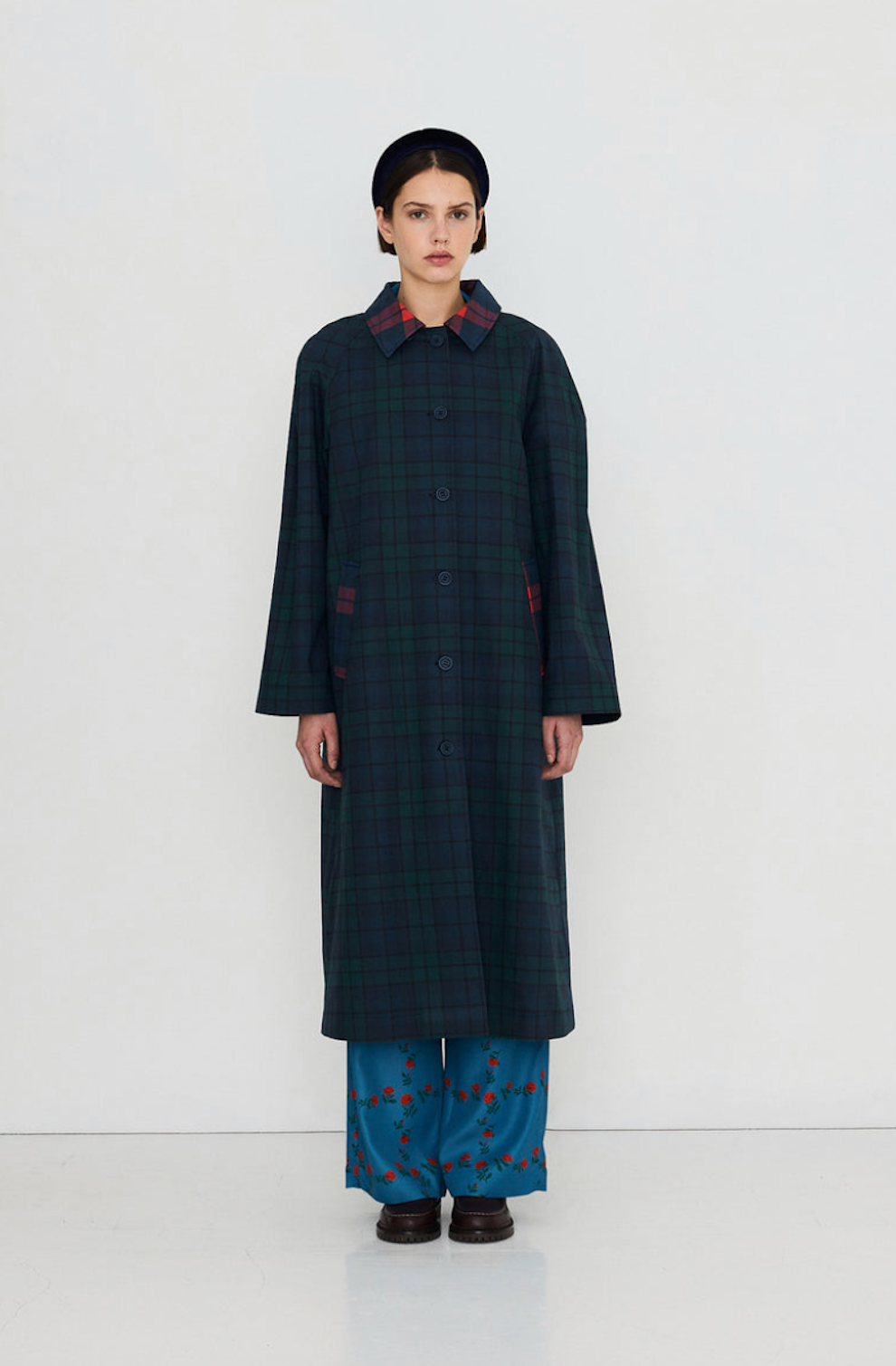 Cape Check Trenchcoat
