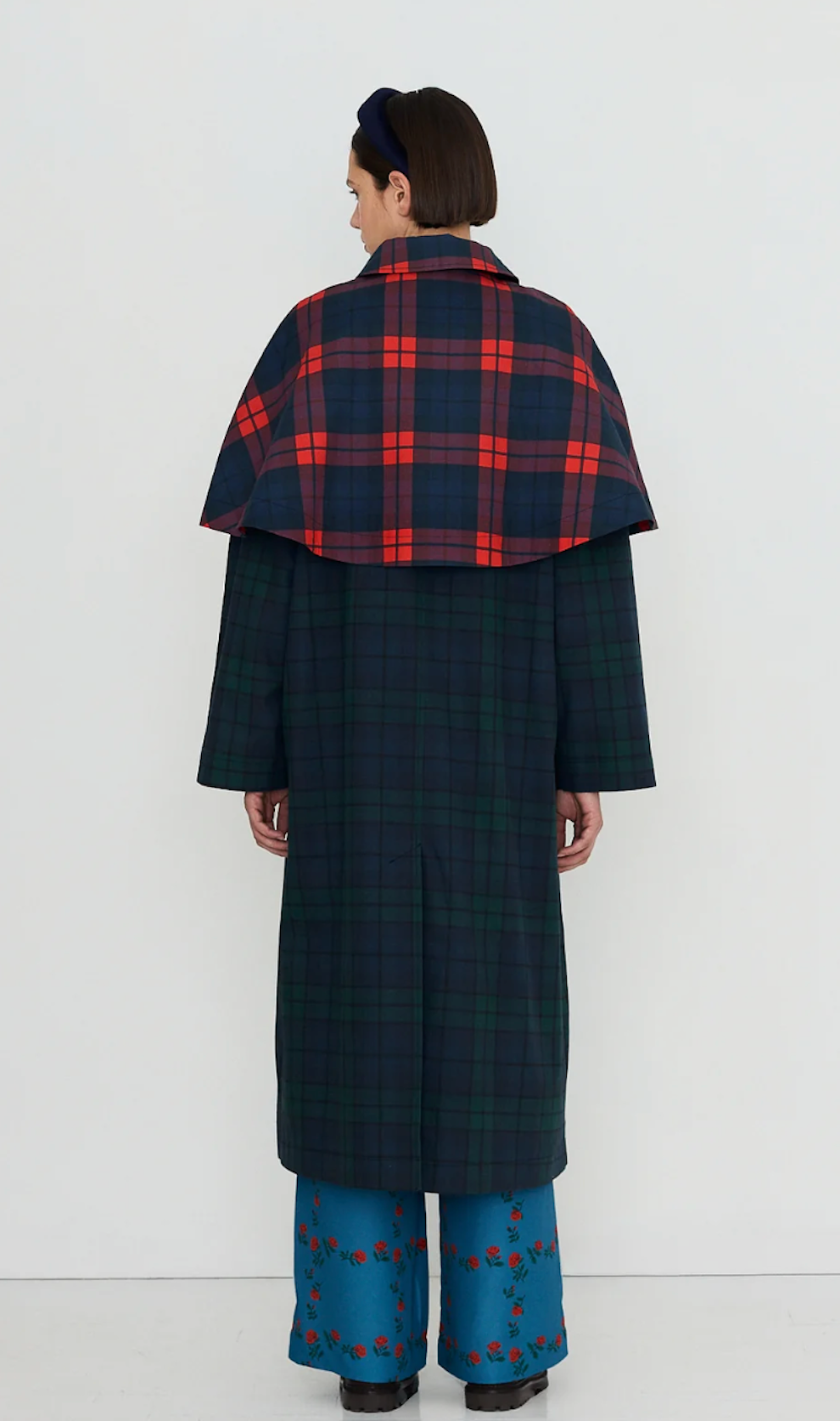Check Long Trenchcoat