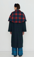 Check Long Trenchcoat