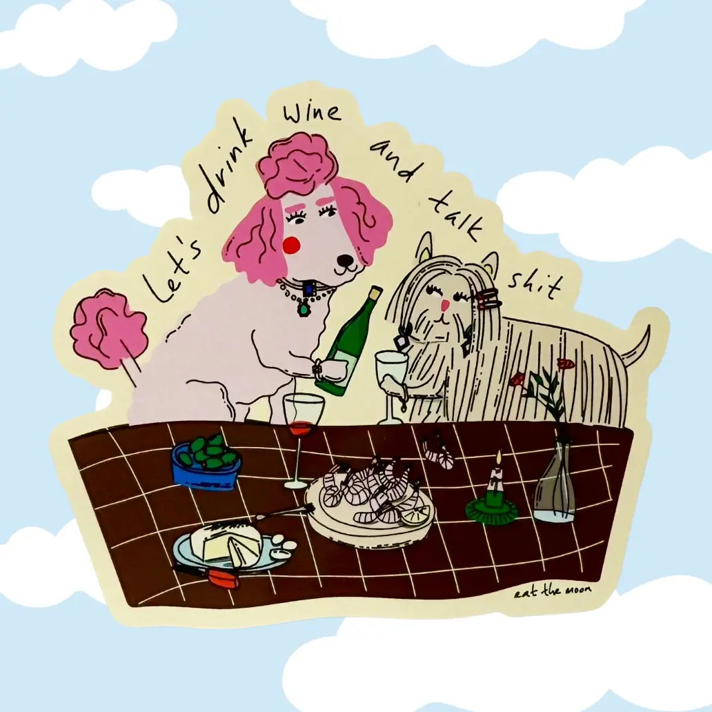 DRink Wine Glossy Sticker
