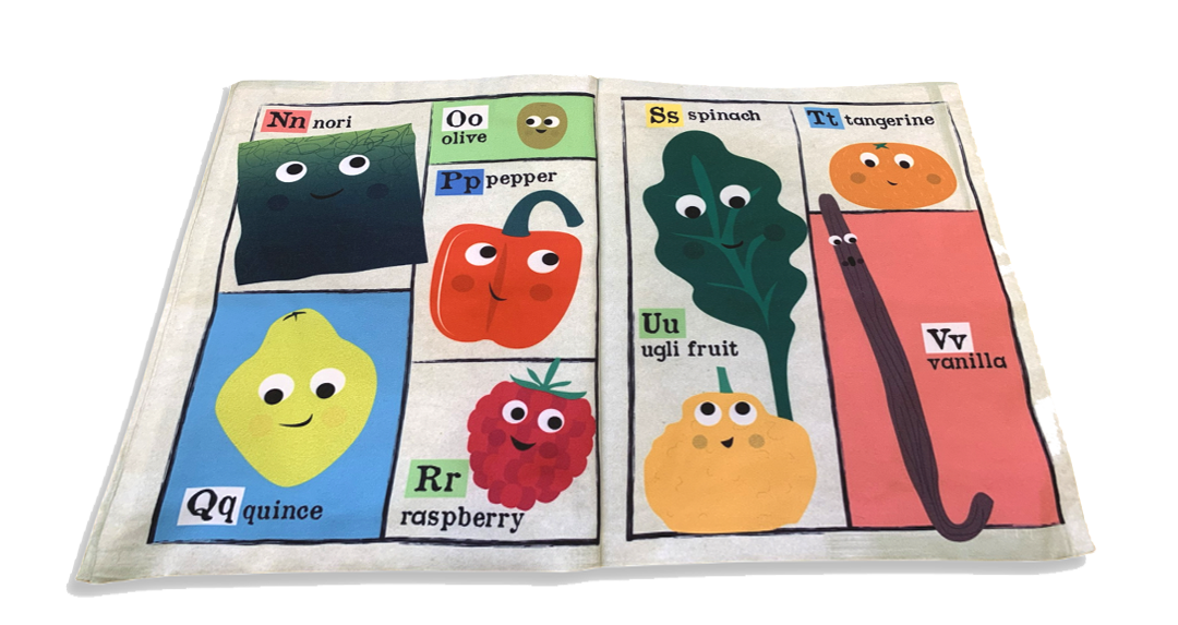 Crinkly Newspaper - Fruit & Veg ABC