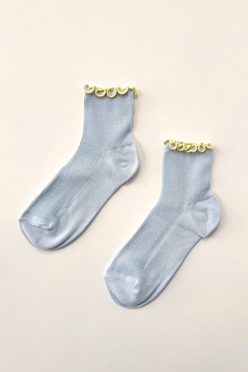 Petite Ruffled Socks BABY BLUE / BUTTER