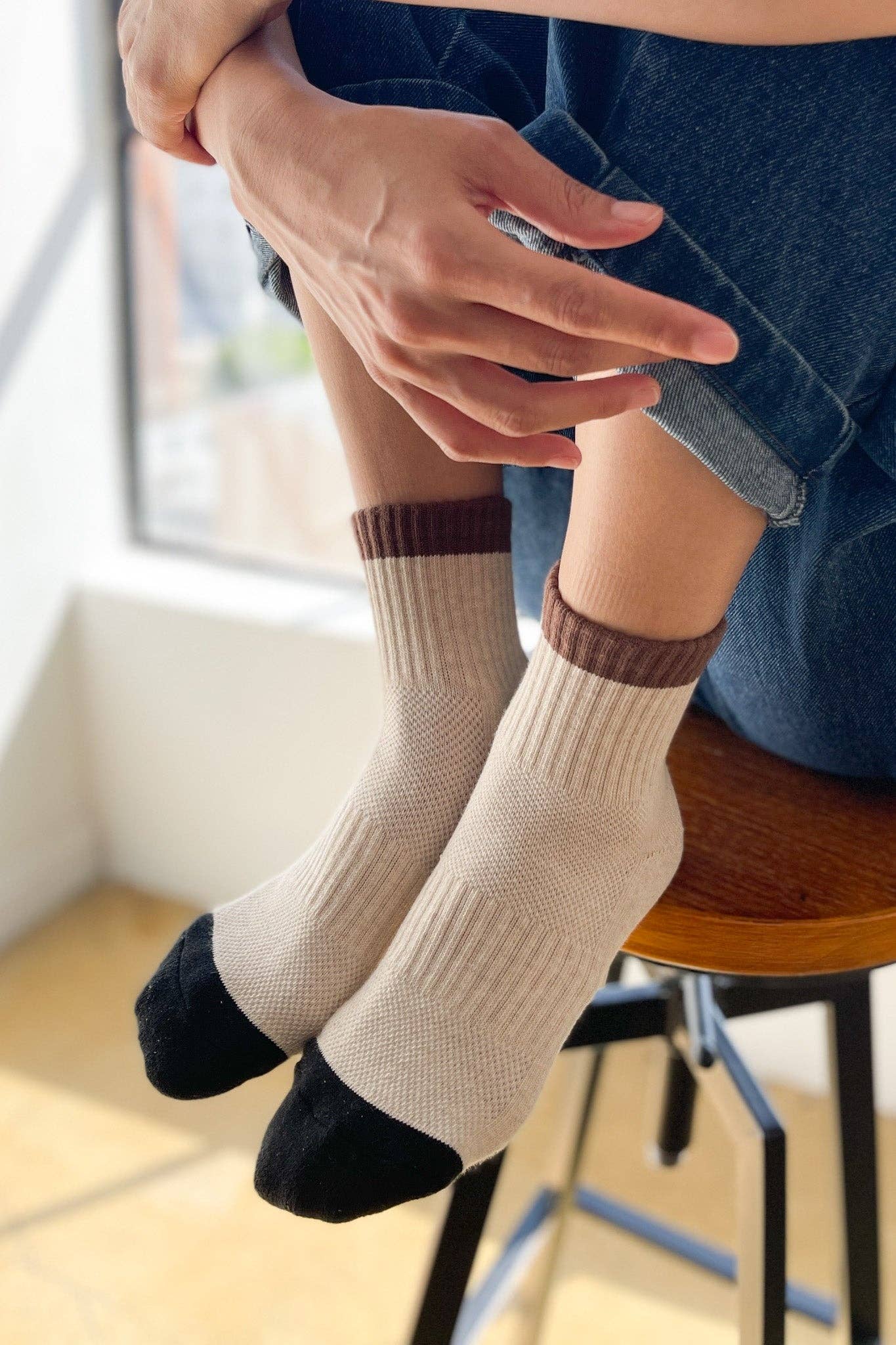 Colour Block Girlfriend Coffee/Black