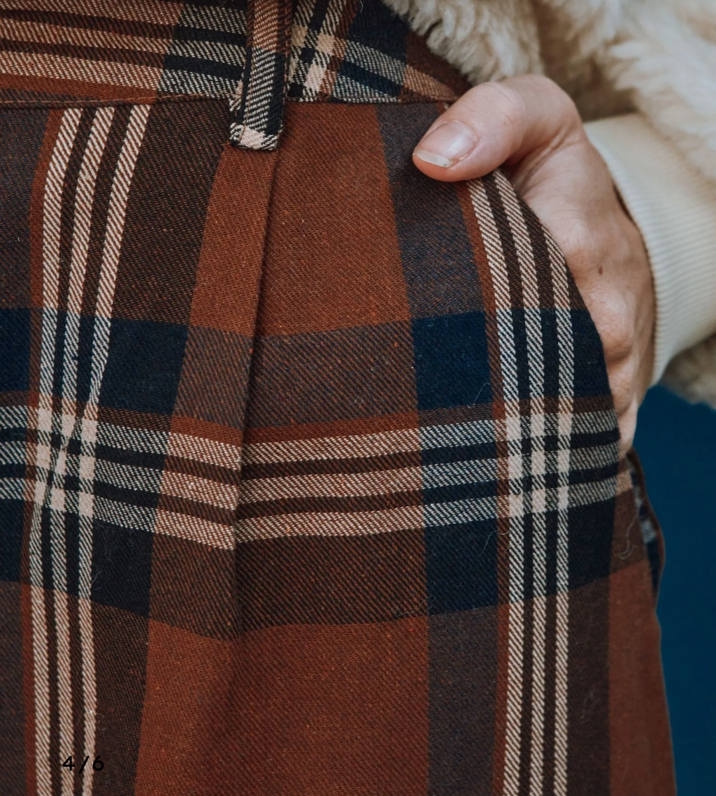 Brown Check Trousers