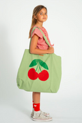 Green Cherry Tote Bag