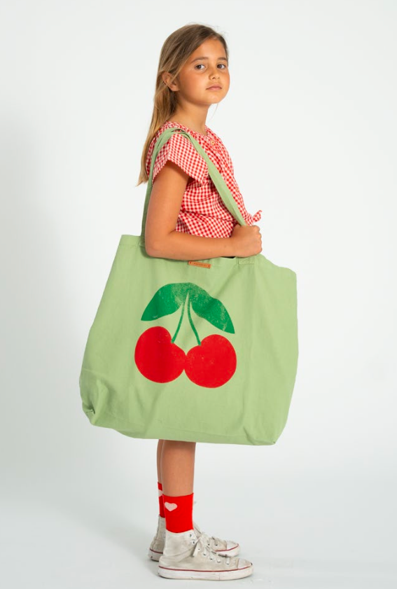Green Cherry Tote Bag