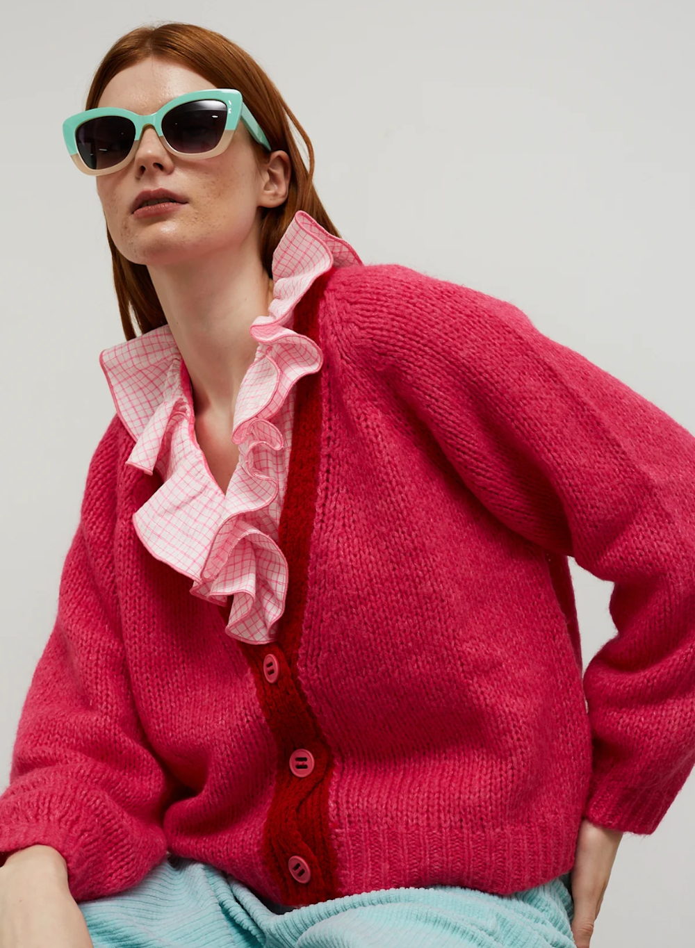 Pink Cocoon Cardigan