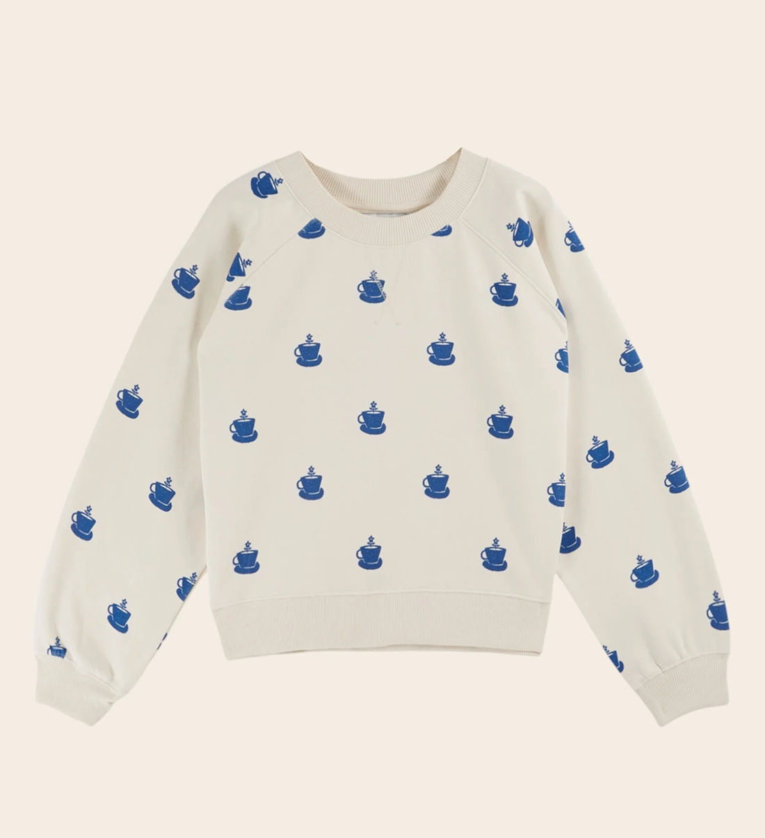 Coffee Cup Blue Sweat Shirt