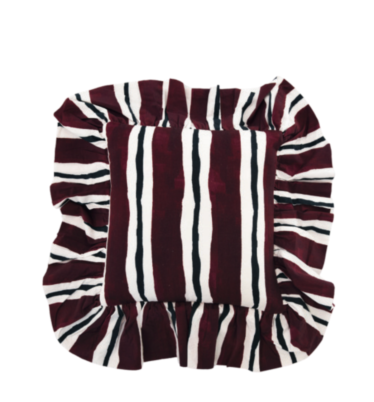 Damson Madder Stripe Cushion Cover