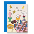 Chess Party and Drinks Birthday Card
