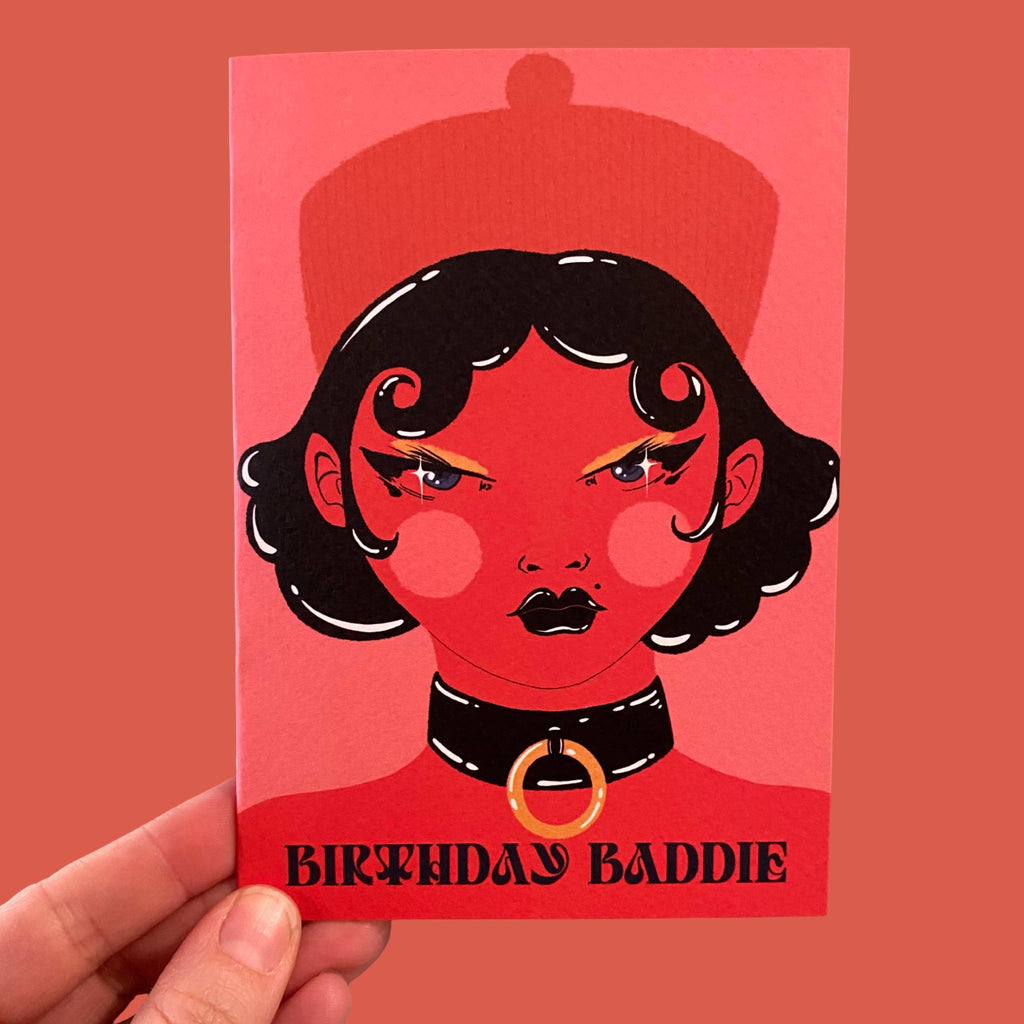 Birthday Baddie Gal Card