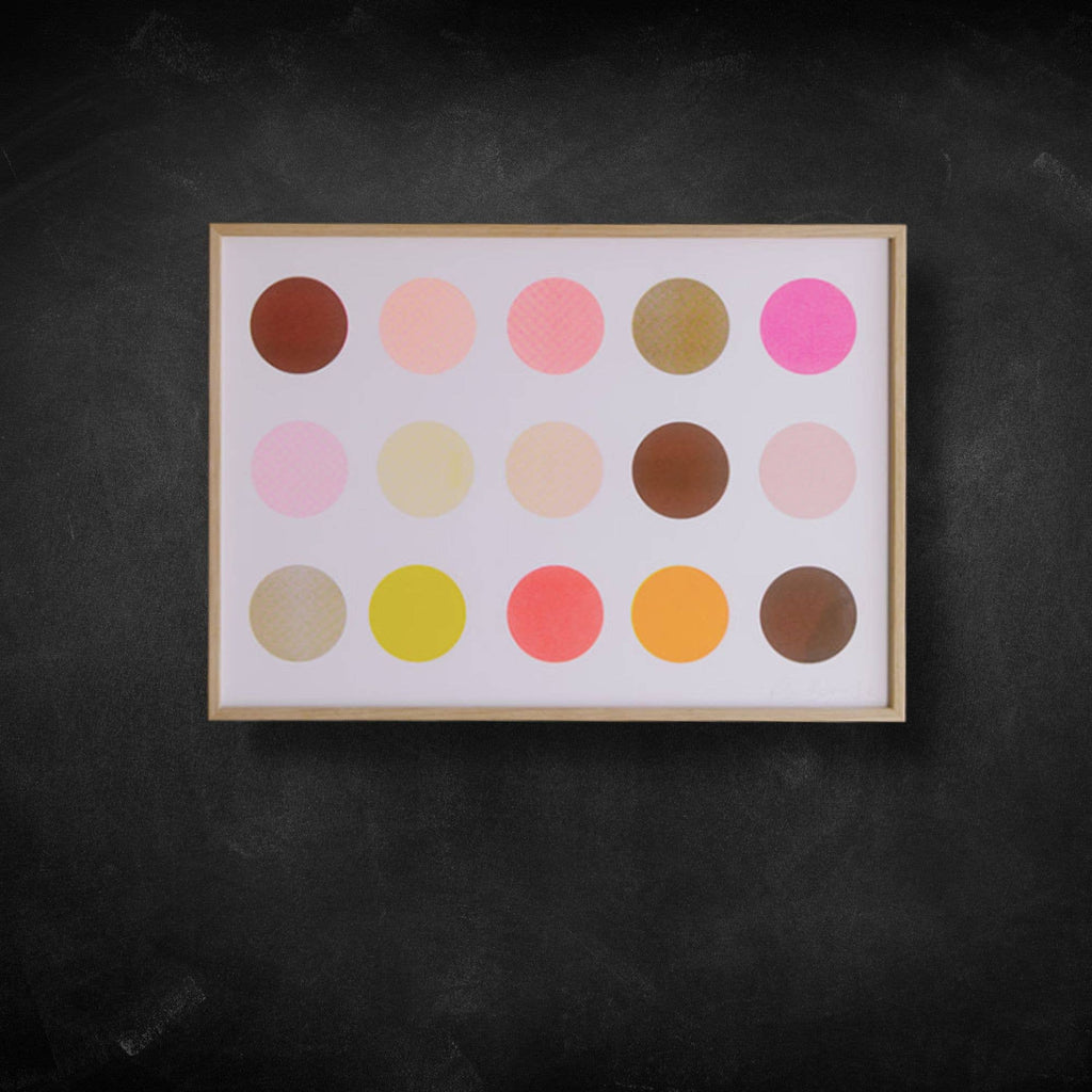 Risograph Print Pink Polka Palette