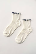 Petite Ruffled Socks SOFT WHITE / NAVY