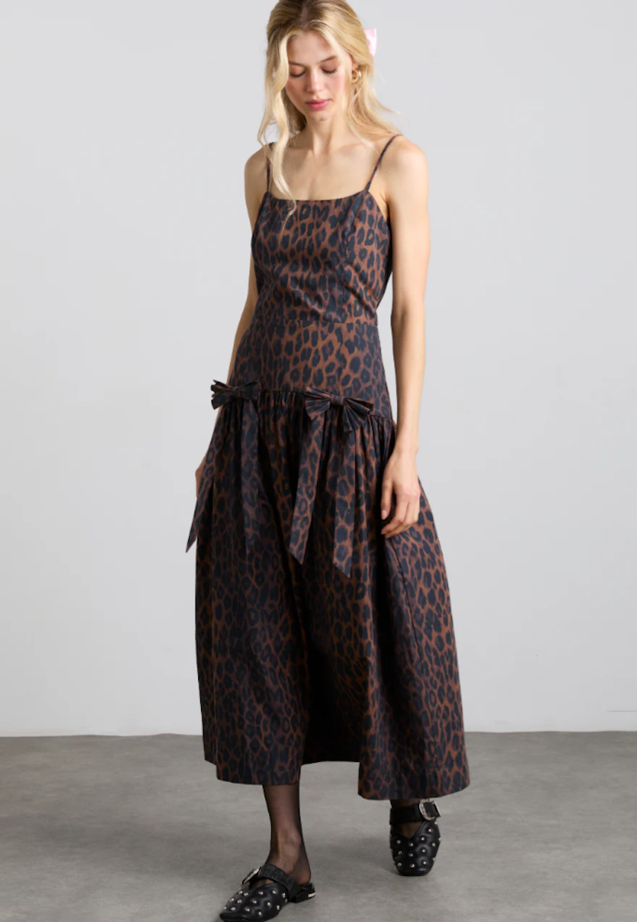 Leopard Persephone Midi Dress